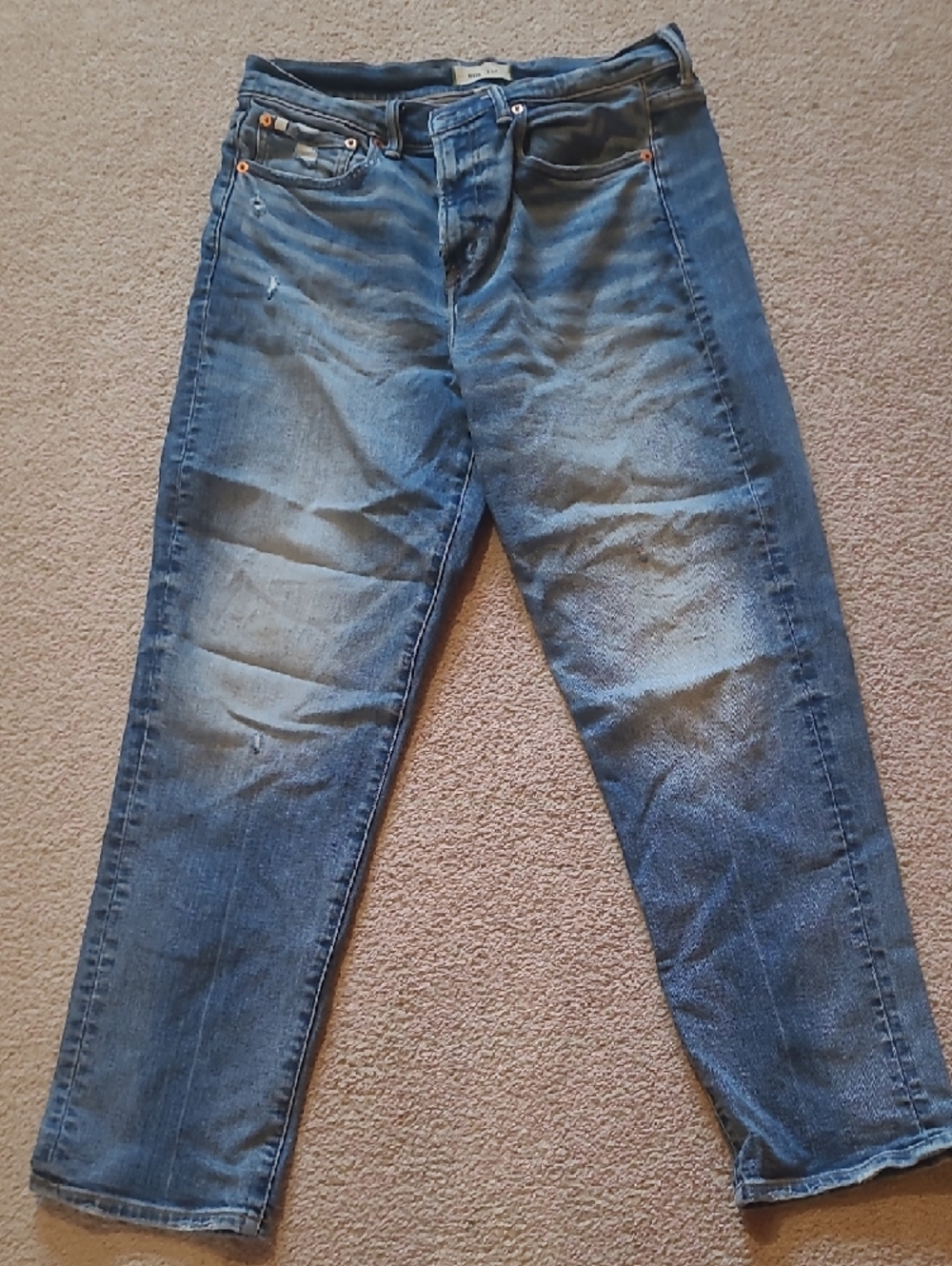American Eagle Outfitters High-Rise Blue Distressed Jeans